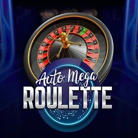 Auto Mega Roulette online game logo by Pragmatic Play on casoolaa.com