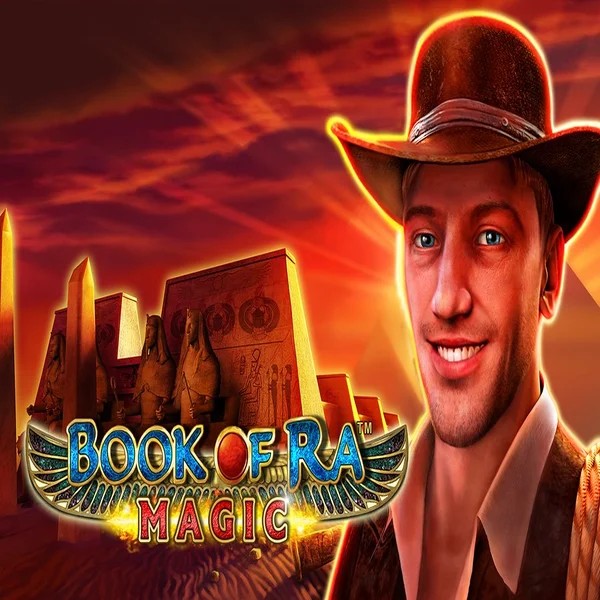 Book of Ra Magic slot logo by Greentube at Casoola Casino