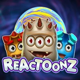 Reactoonz slot logo by Play'n GO at Casoola Casino