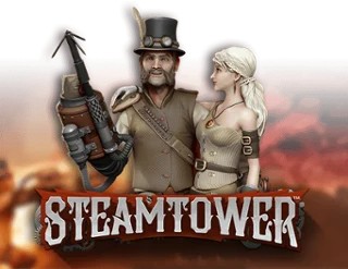Steam Tower Slot online game logo by NetEnt on casoolaa.com